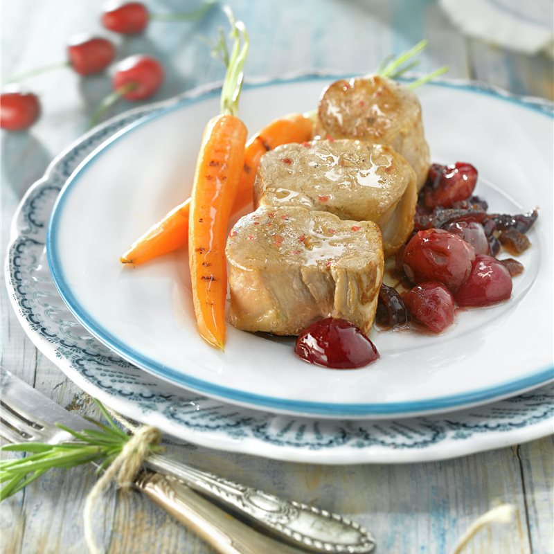 FILET DE PORC À LA SAUCE AUX CERISES